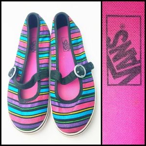 VANS Sparkly Glitter Rainbow Mary Jane Sneakers